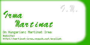 irma martinat business card